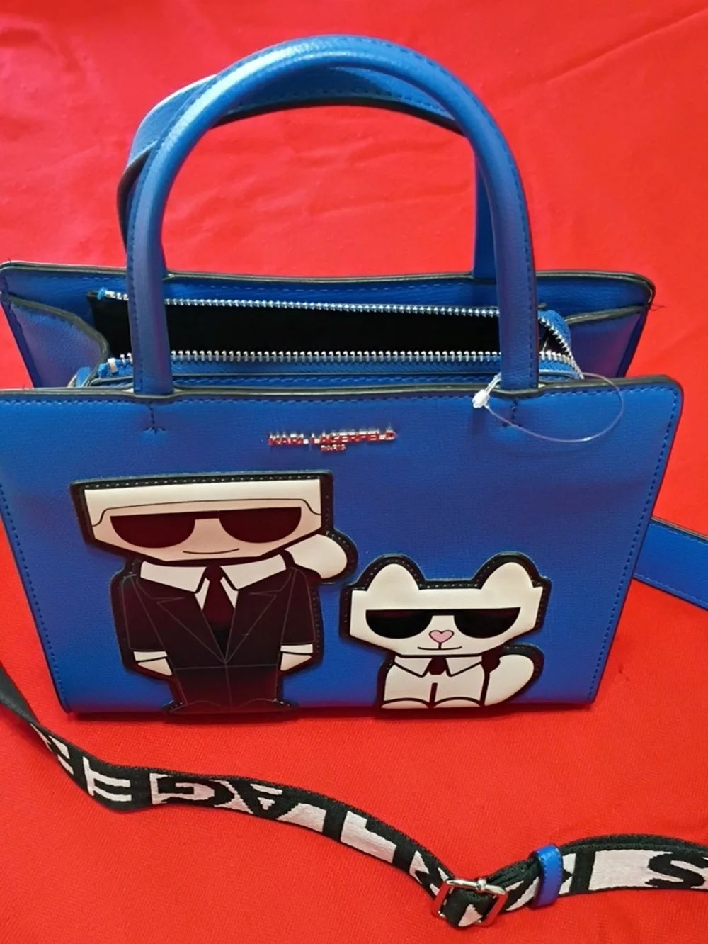 Karl Lagerfeld Black Logo-Accented Interior Tote - Picture 1 of 16
